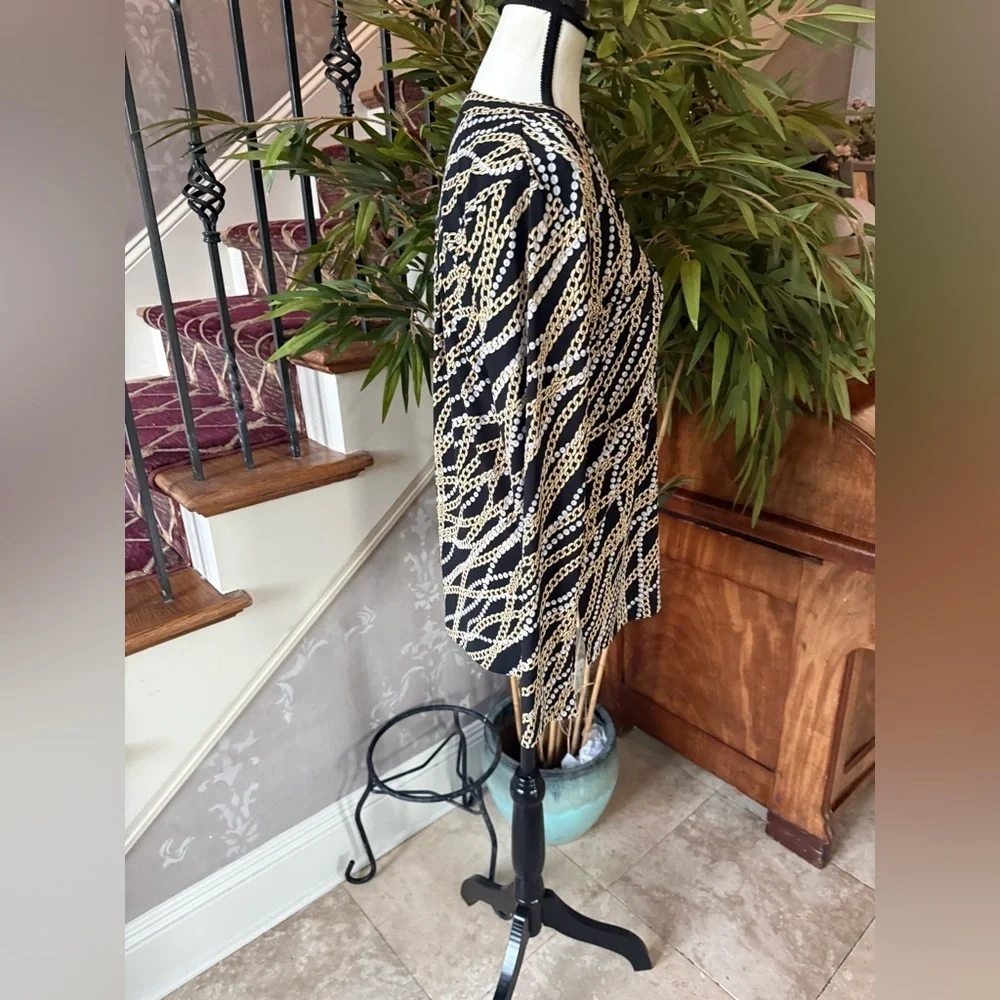 MICHAEL KORS ladies, chain-link style, long sleeve blouse size small